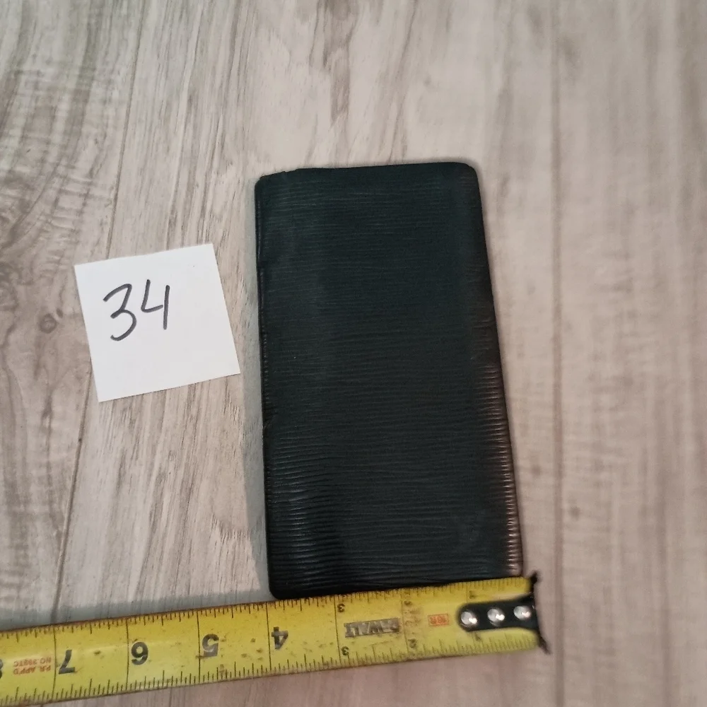 Louis Vuitton Epi Black Long Bifold Wallet/ check book